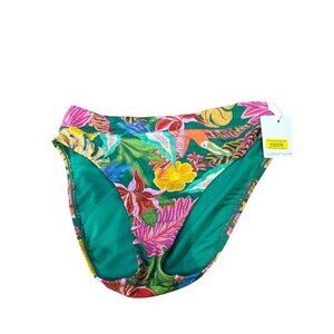 Gibson Latimer Tropical Print Bikini Bottoms Medium Nylon/Elastane Blend NWT